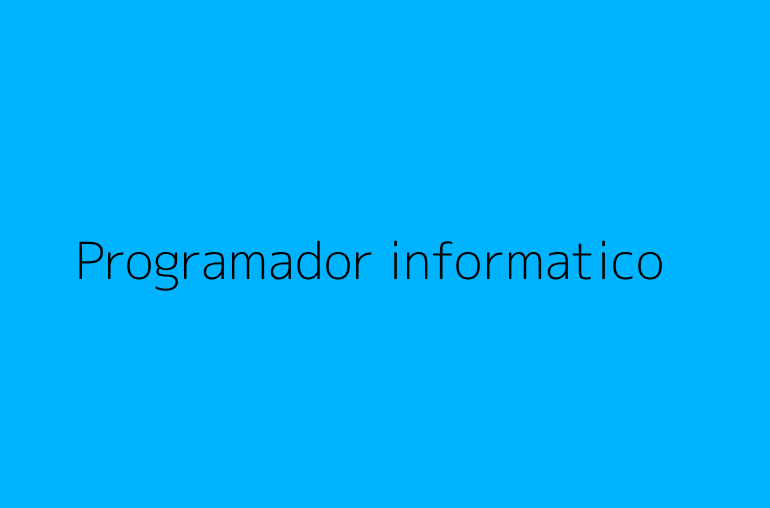 Programador informatico